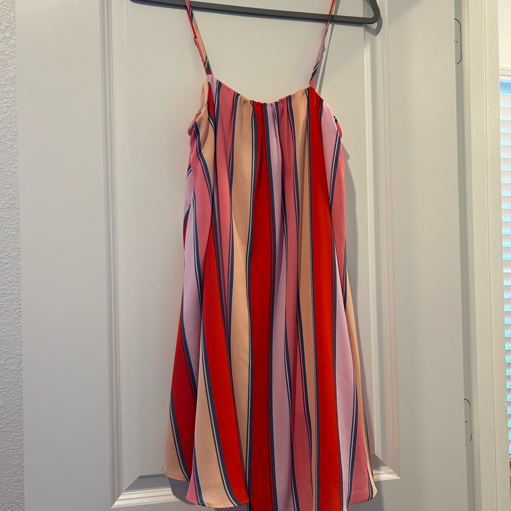 Colorful Striped Spaghetti Strap Dress